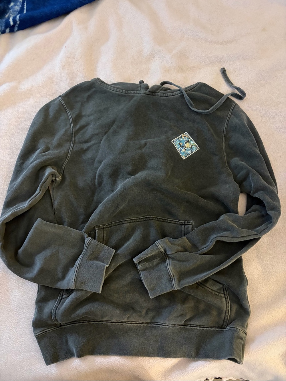 Salty Crew Olive Crewneck Sweatshirt with Chest Patch